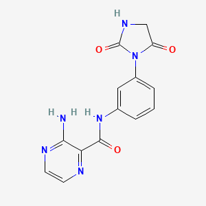 3-amino-N-[3-(2,5-dioxoimidazolidin-1-yl)phenyl]pyrazine-2-carboxamide