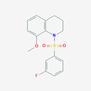 molecular formula C16H16FNO3S B7498435 1-(3-fluorophenyl)sulfonyl-8-methoxy-3,4-dihydro-2H-quinoline 