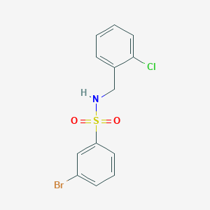 3-bromo-N-[(2-chlorophenyl)methyl]benzenesulfonamide