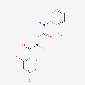 4-bromo-2-fluoro-N-methyl-N-[2-(2-methylsulfanylanilino)-2-oxoethyl]benzamide