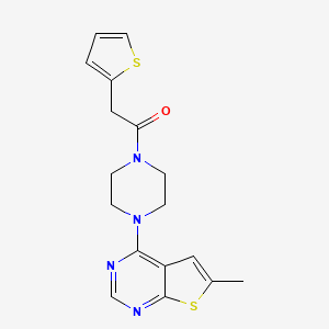 1-[4-(6-Methylthieno[2,3-d]pyrimidin-4-yl)piperazin-1-yl]-2-thiophen-2-ylethanone