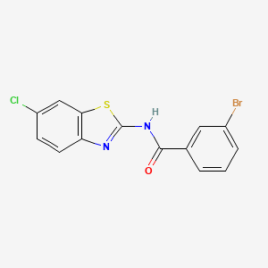 molecular formula C14H8BrClN2OS B7498532 3-bromo-N-(6-chloro-1,3-benzothiazol-2-yl)benzamide 
