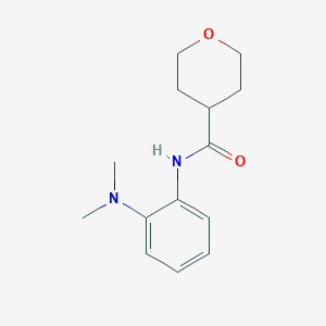 N-[2-(dimethylamino)phenyl]oxane-4-carboxamide