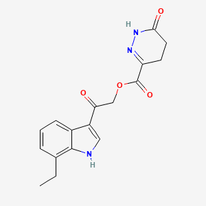 molecular formula C17H17N3O4 B7498569 [2-(7-ethyl-1H-indol-3-yl)-2-oxoethyl] 6-oxo-4,5-dihydro-1H-pyridazine-3-carboxylate 