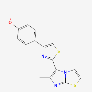 5-[4-(4-Methoxyphenyl)-1,3-thiazol-2-yl]-6-methylimidazo[2,1-b][1,3]thiazole