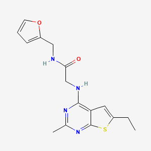 2-[(6-ethyl-2-methylthieno[2,3-d]pyrimidin-4-yl)amino]-N-(furan-2-ylmethyl)acetamide