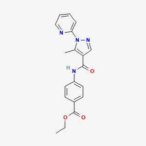 Ethyl 4-[(5-methyl-1-pyridin-2-ylpyrazole-4-carbonyl)amino]benzoate