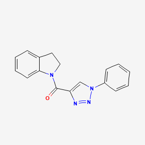 molecular formula C17H14N4O B7498592 (1-Phenyl-1H-1,2,3-triazole-4-yl)(indoline-1-yl) ketone 