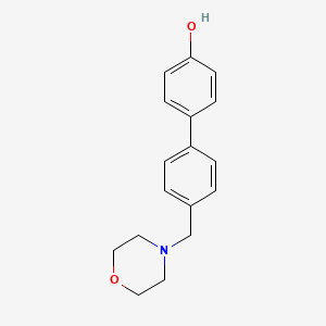 molecular formula C17H19NO2 B7498593 4-[4-(Morpholin-4-ylmethyl)phenyl]phenol 