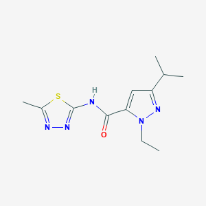 2-ethyl-N-(5-methyl-1,3,4-thiadiazol-2-yl)-5-propan-2-ylpyrazole-3-carboxamide