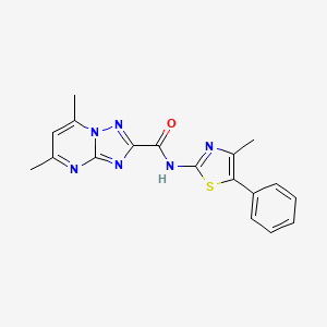 5,7-dimethyl-N-(4-methyl-5-phenyl-1,3-thiazol-2-yl)-[1,2,4]triazolo[1,5-a]pyrimidine-2-carboxamide