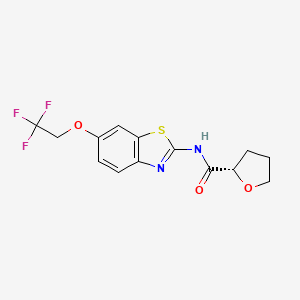 (2S)-N-[6-(2,2,2-trifluoroethoxy)-1,3-benzothiazol-2-yl]oxolane-2-carboxamide