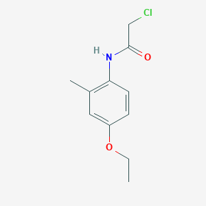 molecular formula C11H14ClNO2 B7498655 2-chloro-N-(4-ethoxy-2-methylphenyl)acetamide 