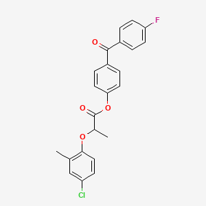 [4-(4-Fluorobenzoyl)phenyl] 2-(4-chloro-2-methylphenoxy)propanoate
