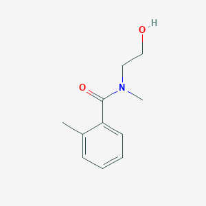 molecular formula C11H15NO2 B7498671 N-(2-hydroxyethyl)-N,2-dimethylbenzamide 