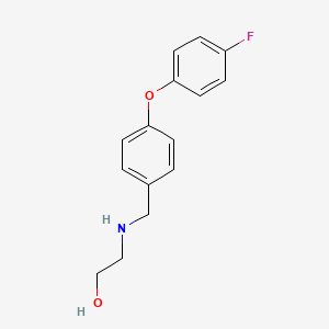 molecular formula C15H16FNO2 B7498693 2-[[4-(4-Fluorophenoxy)phenyl]methylamino]ethanol 