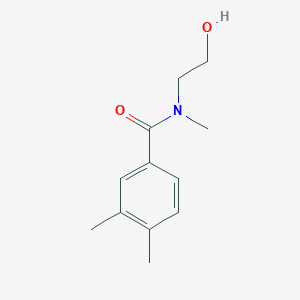 molecular formula C12H17NO2 B7498767 N-(2-hydroxyethyl)-N,3,4-trimethylbenzamide 