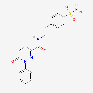 molecular formula C19H20N4O4S B7498775 6-oxo-1-phenyl-N-[2-(4-sulfamoylphenyl)ethyl]-1,4,5,6-tetrahydropyridazine-3-carboxamide 