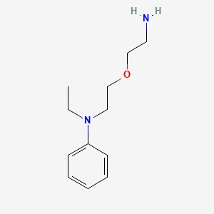 molecular formula C12H20N2O B7498778 N-[2-(2-aminoethoxy)ethyl]-N-ethylaniline 