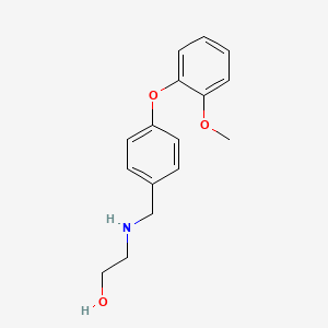 molecular formula C16H19NO3 B7498791 2-[[4-(2-Methoxyphenoxy)phenyl]methylamino]ethanol 