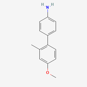 molecular formula C14H15NO B7498799 4-(4-Methoxy-2-methylphenyl)aniline 