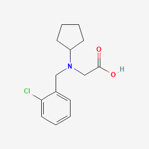 molecular formula C14H18ClNO2 B7498801 2-[(2-Chlorophenyl)methyl-cyclopentylamino]acetic acid 