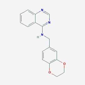 molecular formula C17H15N3O2 B7498805 N-(2,3-dihydro-1,4-benzodioxin-6-ylmethyl)quinazolin-4-amine 