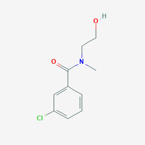 molecular formula C10H12ClNO2 B7498806 3-chloro-N-(2-hydroxyethyl)-N-methylbenzamide 