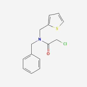 molecular formula C14H14ClNOS B7498848 N-benzyl-2-chloro-N-(thiophen-2-ylmethyl)acetamide 