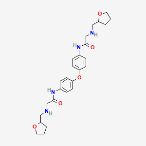 molecular formula C26H34N4O5 B7498849 2-(oxolan-2-ylmethylamino)-N-[4-[4-[[2-(oxolan-2-ylmethylamino)acetyl]amino]phenoxy]phenyl]acetamide 