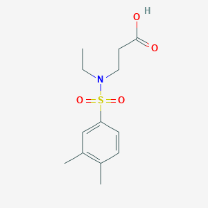 molecular formula C13H19NO4S B7498877 3-[(3,4-Dimethylphenyl)sulfonyl-ethylamino]propanoic acid 