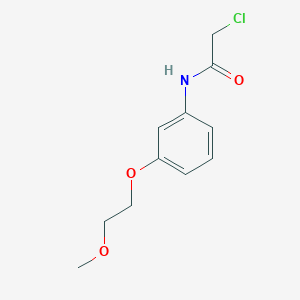 molecular formula C11H14ClNO3 B7498881 2-chloro-N-[3-(2-methoxyethoxy)phenyl]acetamide 