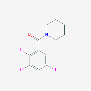molecular formula C12H12I3NO B7498886 Piperidin-1-yl-(2,3,5-triiodophenyl)methanone 