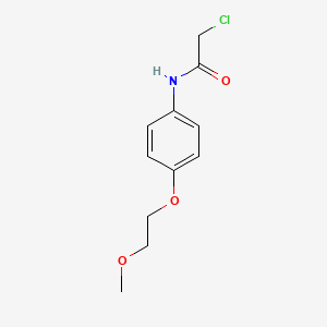 molecular formula C11H14ClNO3 B7498890 2-chloro-N-[4-(2-methoxyethoxy)phenyl]acetamide 