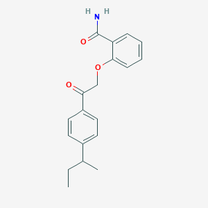 molecular formula C19H21NO3 B7498908 2-[2-(4-Butan-2-ylphenyl)-2-oxoethoxy]benzamide 