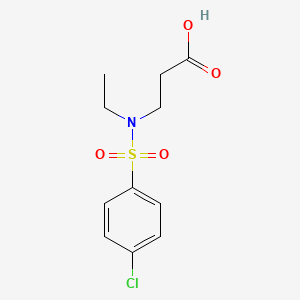 molecular formula C11H14ClNO4S B7498917 3-[(4-Chlorophenyl)sulfonyl-ethylamino]propanoic acid 