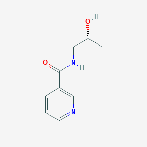molecular formula C9H12N2O2 B7498944 N-[(2R)-2-hydroxypropyl]pyridine-3-carboxamide 