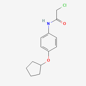 molecular formula C13H16ClNO2 B7498951 2-chloro-N-(4-cyclopentyloxyphenyl)acetamide 