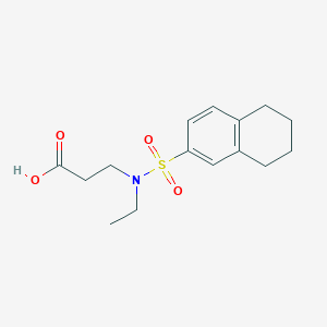 molecular formula C15H21NO4S B7498960 3-[Ethyl(5,6,7,8-tetrahydronaphthalen-2-ylsulfonyl)amino]propanoic acid 