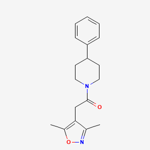 2-(3,5-Dimethyl-1,2-oxazol-4-yl)-1-(4-phenylpiperidin-1-yl)ethanone