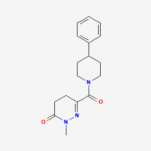 molecular formula C17H21N3O2 B7499012 2-Methyl-6-(4-phenylpiperidine-1-carbonyl)-4,5-dihydropyridazin-3-one 