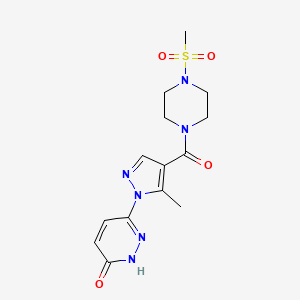 3-[5-methyl-4-(4-methylsulfonylpiperazine-1-carbonyl)pyrazol-1-yl]-1H-pyridazin-6-one