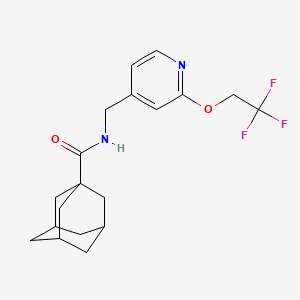 molecular formula C19H23F3N2O2 B7499088 N-[[2-(2,2,2-trifluoroethoxy)pyridin-4-yl]methyl]adamantane-1-carboxamide 