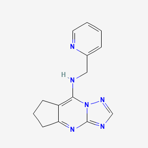 molecular formula C14H14N6 B7499092 N-(pyridin-2-ylmethyl)-1,8,10,12-tetrazatricyclo[7.3.0.03,7]dodeca-2,7,9,11-tetraen-2-amine 