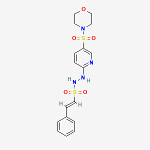 (E)-N'-(5-morpholin-4-ylsulfonylpyridin-2-yl)-2-phenylethenesulfonohydrazide