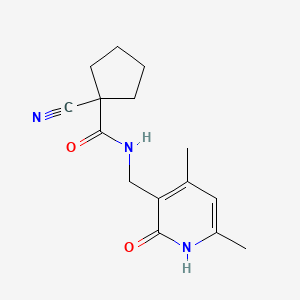 molecular formula C15H19N3O2 B7499150 1-cyano-N-[(4,6-dimethyl-2-oxo-1H-pyridin-3-yl)methyl]cyclopentane-1-carboxamide 