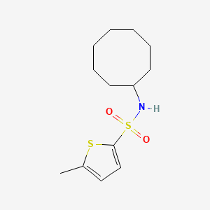molecular formula C13H21NO2S2 B7499188 N-cyclooctyl-5-methylthiophene-2-sulfonamide 
