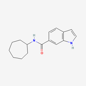 molecular formula C16H20N2O B7499195 N-cycloheptyl-1H-indole-6-carboxamide 