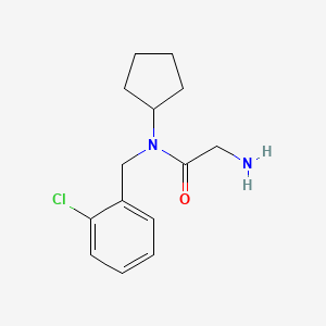 molecular formula C14H19ClN2O B7499198 2-amino-N-[(2-chlorophenyl)methyl]-N-cyclopentylacetamide 