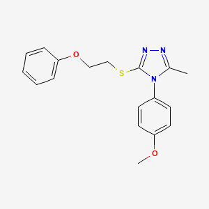 molecular formula C18H19N3O2S B7499202 4-(4-methoxyphenyl)-3-methyl-5-[(2-phenoxyethyl)sulfanyl]-4H-1,2,4-triazole 